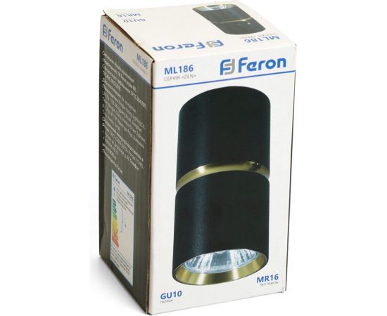 Потолочный светильник FERON ml186 barrel zen mr16 gu10 35w 230v, черный, золото 48639 – изображение 15