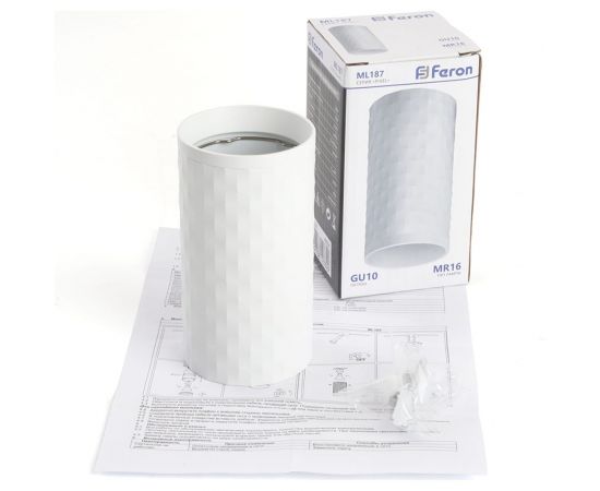 Потолочный светильник FERON ml187 barrel pixel mr16, gu10, 35w, 230v, белый, 48654 – изображение 15