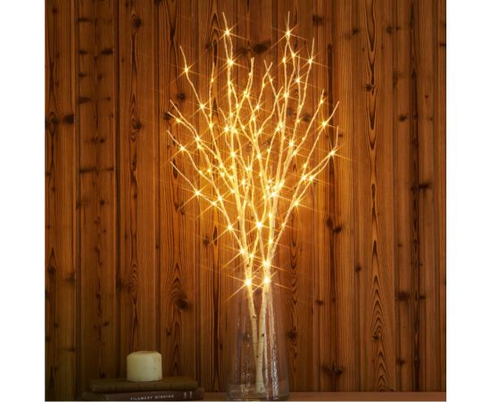 Гирлянда-Ветки березы КОСМОС 2шт, 80см, IP65, 3AA батарейки, 6ч таймер, кабель белый 50см, KOC_INT-B126 – изображение 2