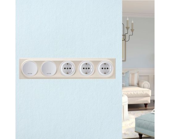 Рамка на 5 прибо??ов OneKeyElectro цвет бежевый 1E52501301 2172809 – изображение 2