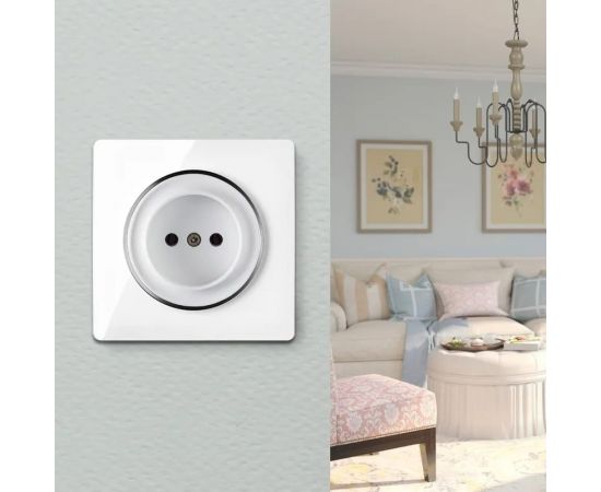 Стеклянная рамка OneKeyElectro Garda (для серии Florence) 1 пост, цвет белый 2234924 – изображение 2