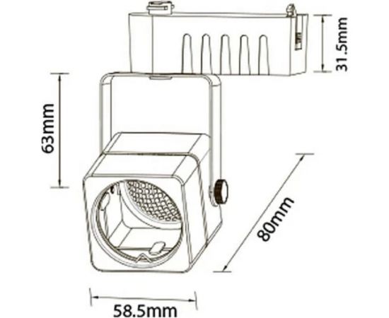 Трековый светильник под лампочку HOROZ ELECTRIC GU10 MR16 Мах 50W RABAT Чёрный 220-240V 115-002-0001 HRZ33002825 – изображение 2