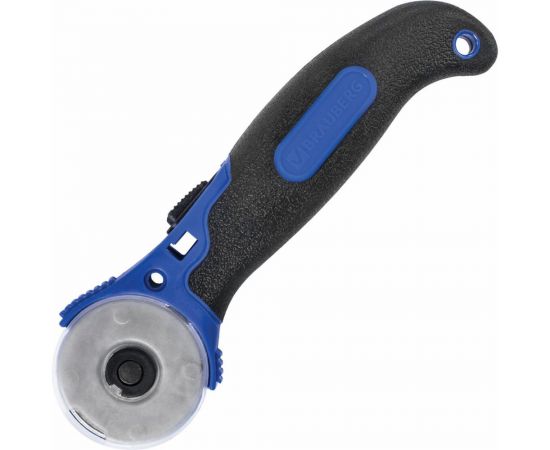 Раскройный роликовый нож BRAUBERG 45 мм, круглое лезвие, резиновые вставки 237162 – изображение 2