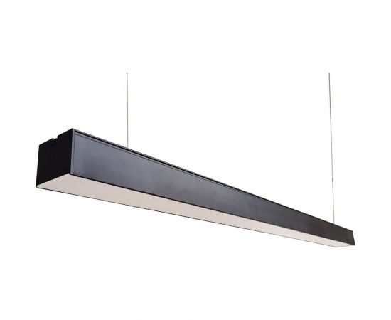 Светодиодный линейный светильник FERON al4035 ip40 36w 4000к, рассеиватель матовый в алюминиевом корпусе, черный 1180x70x55мм, 48582 – изображение 2