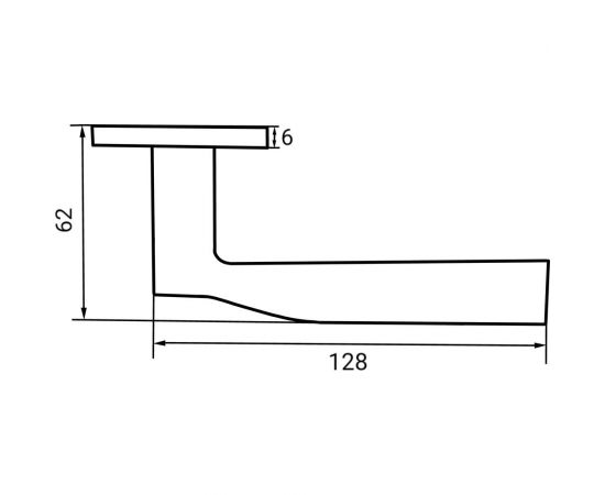 Дверная ручка PUERTO Лунго, серия SLIM, черный, INAL 553-03 slim B – изображение 2