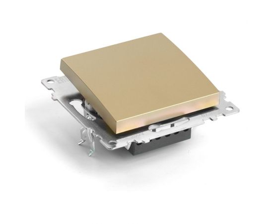 Механизм 1-клавишного перекрестного переключателя STEKKER 250в, 10а, серия катрин, золото, gls10-7110-08, 49221 – изображение 2