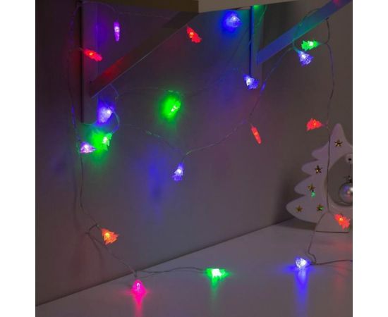 Гирлянда-нить Luazon DCR, 5 м, с насадками Елка в крапинку, IP20, Н.С. LED-20-220V, мигание, МУЛЬТИ 185505 – изображение 2