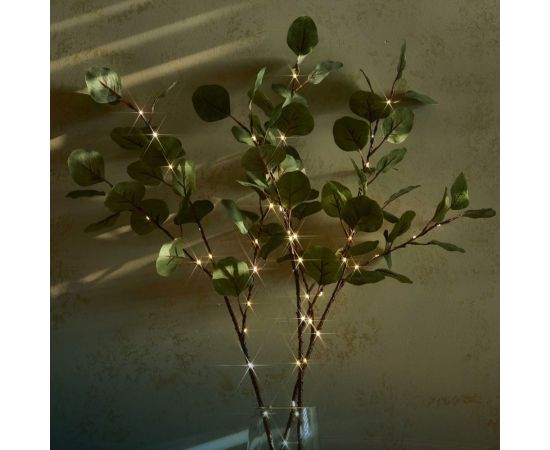 Гирлянда-Ветви эвкалипта КОСМОС 3шт, IP65, 3AA батарейки, 6ч таймер, кабель коричневый 50см, KOC_INT-B131 – изображение 2
