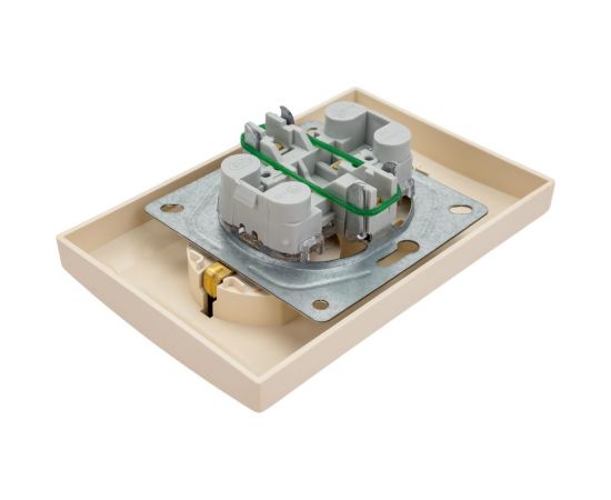 Розетка Vesta-Electric Roma КРЕМОВЫЙ двойная c заземлением FRZ00010111MLK – изображение 3