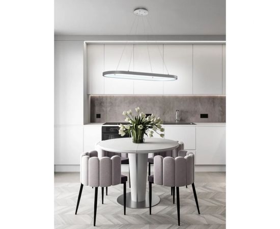 Потолочная светодиодная диммируемая люстра RITTER RIVO с ДУ 3 режима 62Вт 15м2 белый 52092 8 – изображение 3