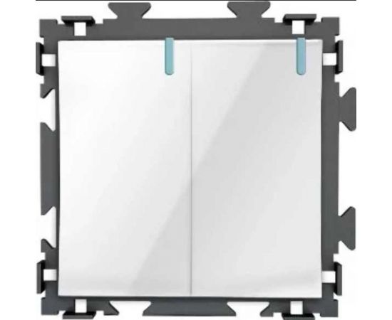 Двухклавишный проходной переключатель CGSS, белый ""Практика"" PL-W102-PWCG – изображение 3