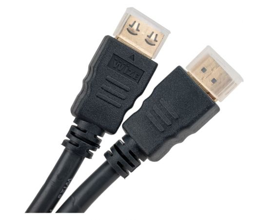 Кабель HDMI Wize CP-HM-HM-0.5M 0.5 м, v.2.0, K-Lock, soft cable, 19M/19M, 4K/60 Hz 4:4:4, Ethernet, позолоченные разъемы, экран, темно-серый, 6 121638 – изображение 3