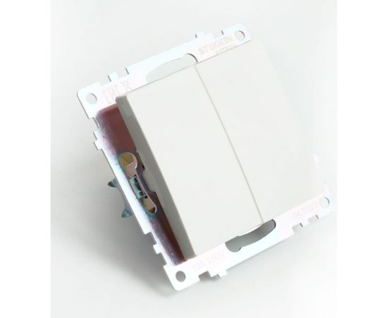 2-клавишный переключатель STEKKER (механизм), gls10-7107-01 , 250v, 10а, серия катрин, белый, 49166 – изображение 4