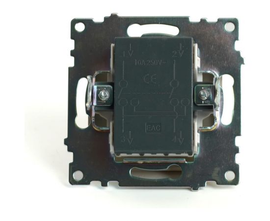 Механизм 1-клавишного перекрестного переключателя STEKKER 250в, 10а, серия катрин, золото, gls10-7110-08, 49221 – изображение 4