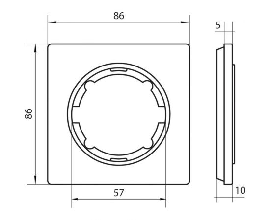 Стеклянная рамка OneKeyElectro Garda (для серии Florence) 1 пост, цвет белый 2234924 – изображение 4