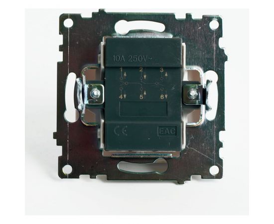 2-клавишный переключатель STEKKER (механизм), gls10-7107-01 , 250v, 10а, серия катрин, белый, 49166 – изображение 5