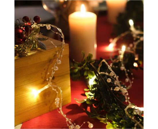 Светодиодная гирлянда NEON-NIGHT Жемчужинки 1.5м 10 LED, 2хАА 303-097 – изображение 6