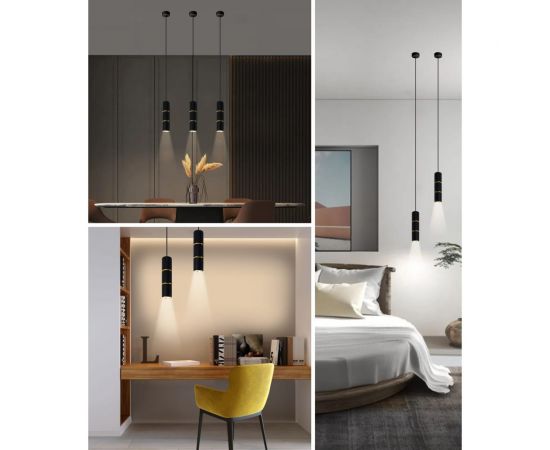 Потолочный светильник FERON ml1868 на подвесе mr16 35w, 230v, черный, золото 55x180, 48647 – изображение 8