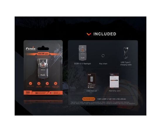 Фонарь Fenix E03R V2.0 синий e03rv20blue – изображение 9