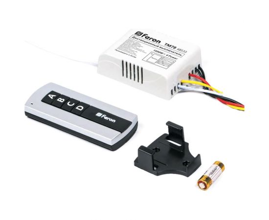 Дистанционный 4-х канальный выключатель FERON TM78 230V1000W 30м с пультом 48533 