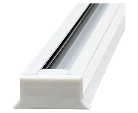 Трапециевидный однофазный шинопровод truEnergy алюминиевый, 1 метр, белый 25006 