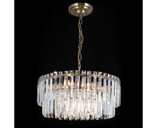 Подвесная люстра Citilux Фонда хрустальная Бронза CL303193 