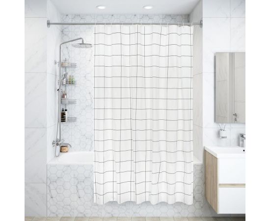Шторка для ванной VIDAGE Де-Витт/La Scuola с кольцами 180x200 1327032 