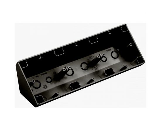 Угловая коробка Bylectrica 3-местная, для установки выключателей и розеток, серия СТИЛЬ, графит, КУ-443 черный 