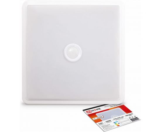 Светодиодный светильник IN HOME СПБ-2Д-КВАДРАТ 24Вт 230В 4000К 1700лм 270мм с датчиком белый 4690612022024 