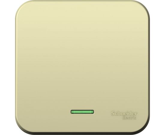 1-клавишный выключатель Schneider Electric Blanca наружный, бежевый cх.1 с подсветкой SE BLNVA101117 