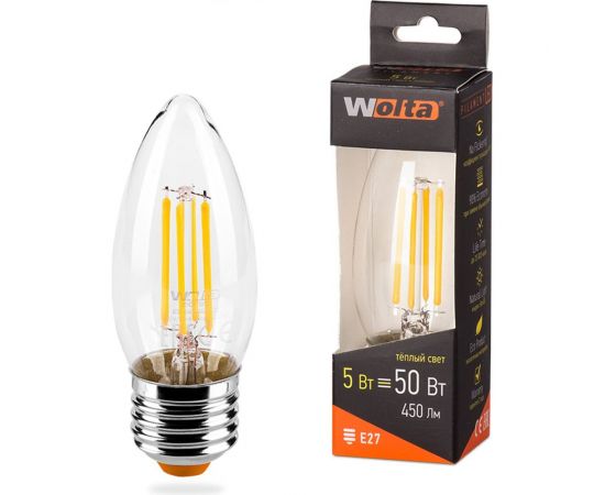 Лампа WOLTA LED FILAMENT 25YCFT5E27 