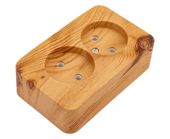 Двойная розетка Schneider Electric BLANCA открытой установки, без заземления, без шторок, 16 А, 250 В, ясень BLNRA000215 