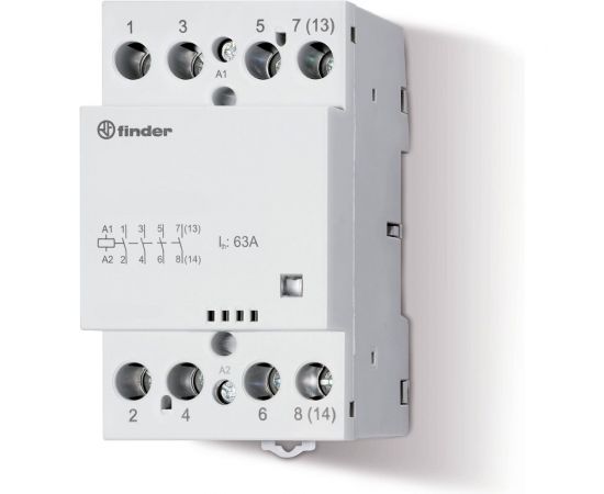 Модульный контактор Finder 2НО+2НЗ, контакта 63А, = 230В AC/DC, - AgSnO2, 226402304610 