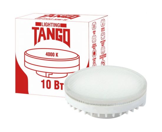 Светодиодная лампа TANGO 10W GX53 LED 4000K 220V 75х27мм LED-GX53-10W-W 1004120 