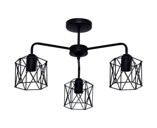 Потолочный светильник ЭЛЕТЕХ Стелла 131 черн.муар НПБ 01-3x60-202 Е27 ИУ 1005404669 