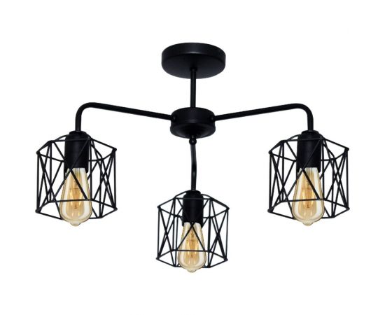 Потолочный светильник ЭЛЕТЕХ Стелла 131 черн.муар НПБ 01-3x60-202 Е27 ИУ 1005404669 – изображение 2