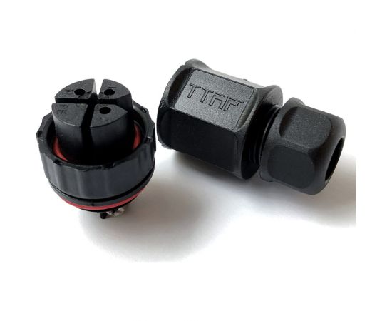 Водостойкий 3-полюсный разъем TTAF Elektronik розетка 250V 20A IP68 WPF-0300M20 – изображение 2