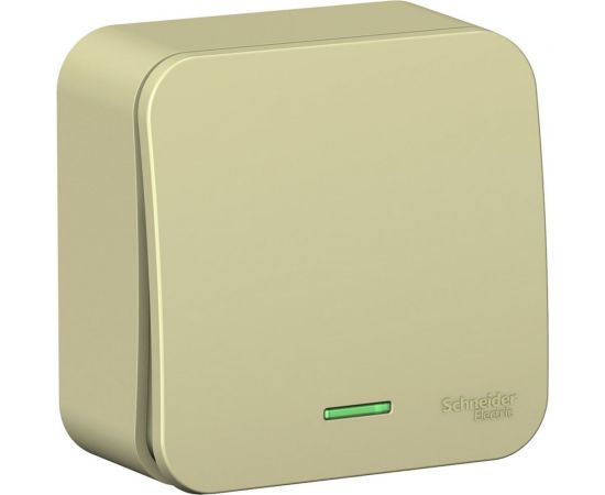 1-клавишный выключатель Schneider Electric Blanca наружный, бежевый cх.1 с подсветкой SE BLNVA101117 – изображение 2