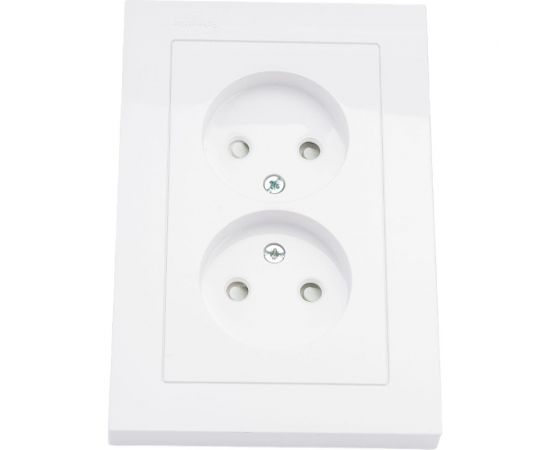 Розетка Schneider Electric AtlasDesign Бел б/з двойная, со шторками,16А, в сборе SE ATN000122 – изображение 2