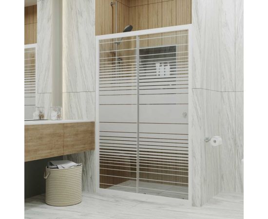 Душевая дверь Triton Слайд 120x185, белый, полосы Щ0000038520 – изображение 2
