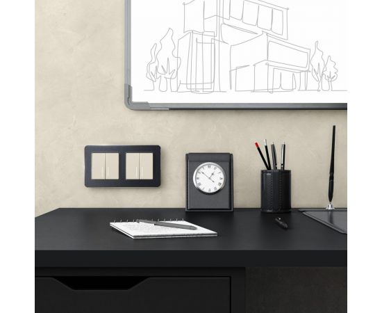 Двухклавишный выключатель WERKEL W1120162 с подсветкой айвори матовый a059282 – изображение 3