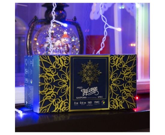 Бахрома Luazon SPEC IP44, УМС, Ш3м, В0.6м, Н.Б. 3W LEDSMD-SB-160-220V, мульти 3584182 – изображение 3