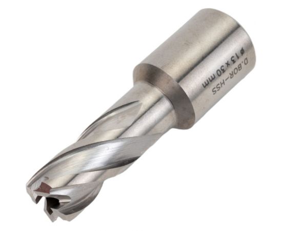 Сверло корончатое HSS по металлу (13х30/63 мм; Weldon 19) D.BOR CD-HSS-030-013-W – изображение 3