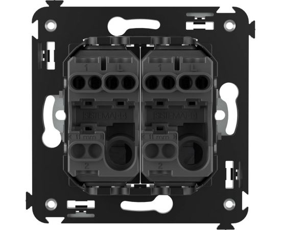 Двухклавишный выключатель в стену DKC, Avanti, закаленная сталь 4404104 – изображение 3