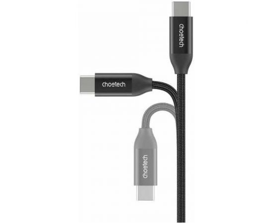 Кабель для передачи данных и зарядки Choetech USB Type C, PD 240 Вт, 480Mbps, нейлоновая оплетка, 2 м XCC-1036-BK – изображение 3