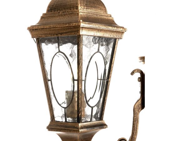 Садово-парковый светильник, столб шестигранный 3*60W E27 230V, черное золото Feron PL158 11326 – изображение 3