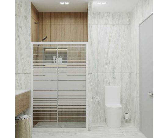 Душевая дверь Triton Слайд 120x185, белый, полосы Щ0000038520 – изображение 3