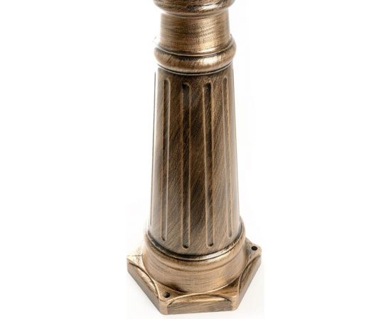 Садово-парковый светильник, столб шестигранный 3*60W E27 230V, черное золото Feron PL158 11326 – изображение 4