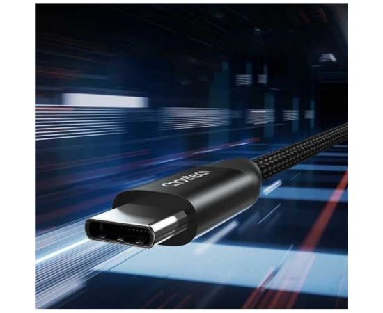 Кабель для передачи данных и зарядки Choetech USB Type C, PD 240 Вт, 480Mbps, нейлоновая оплетка, 2 м XCC-1036-BK – изображение 4