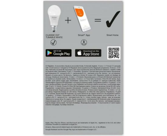 Умная WiFi лампа LEDVANCE SMART+ WiFi Classic Tunable White 75 9.5 W/2700…6500K E27 4058075485433 – изображение 4